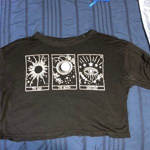 Astrological crop top tee